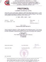 Protokol o poč&aacute;tečn&iacute; zkou&scaron;ce typu v&yacute;robku - plastov&eacute; dveře AD70